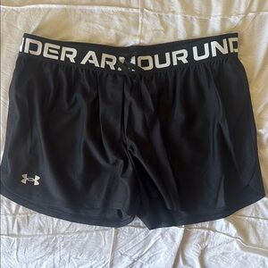 Under Armour Black Athletic Shorts Moisture-Wicking Performance